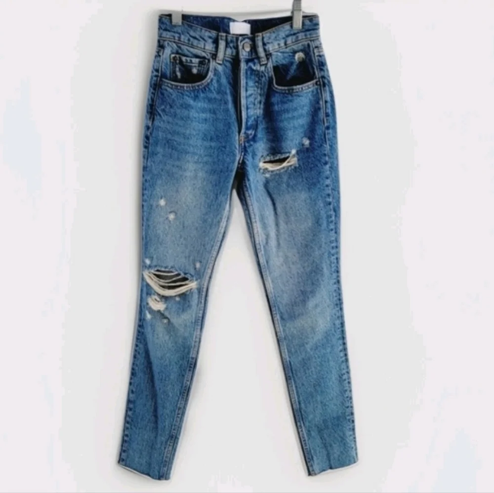 Boyish Revolve Womens 22 Billy Far Country Distressed Button Fly Jeans - Picture 2 of 16